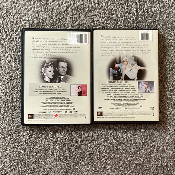Marilyn Monroe DVDs: Don’t Bother to Knock and The Seven Year Itch - Picture 2 of 2